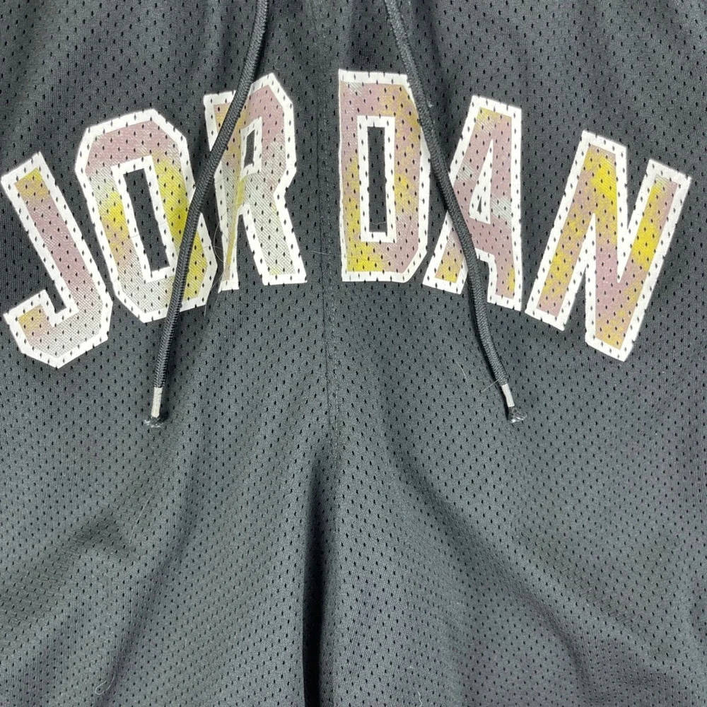 Michael Air Jordan Mesh Basketball Shorts Men S Black Jumpman Graphic Athletic